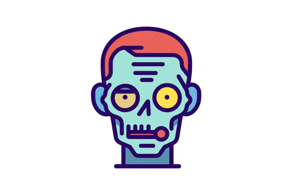 Marcher Cadavre Icône Zombie — Image vectorielle