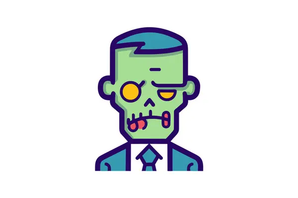 Pesadilla Muertos Vivientes Zombie Icon — Vector de stock