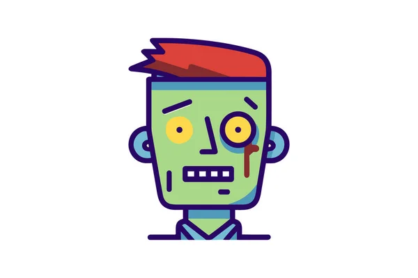 Eerie Zombie Icône Zombie — Image vectorielle