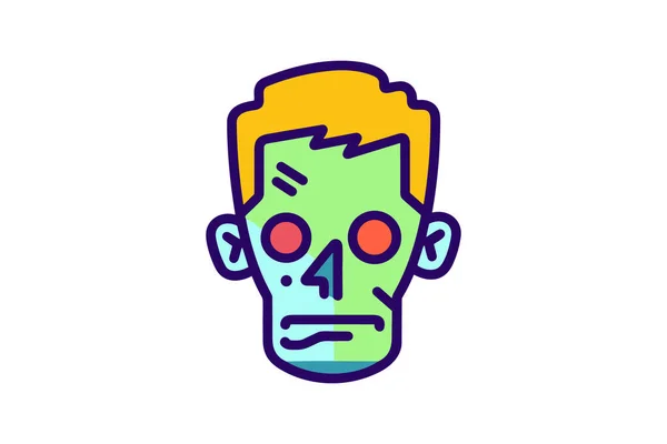 Gory Undead Icône Zombie — Image vectorielle