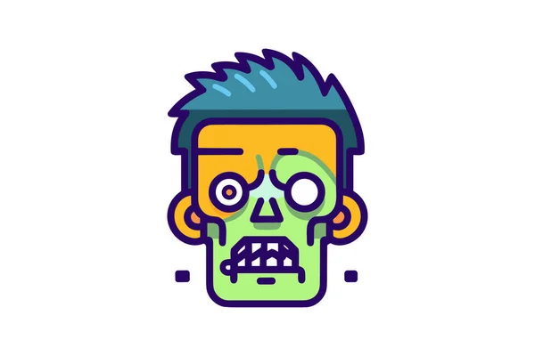 Menace Des Morts Vivants Icône Zombie — Image vectorielle