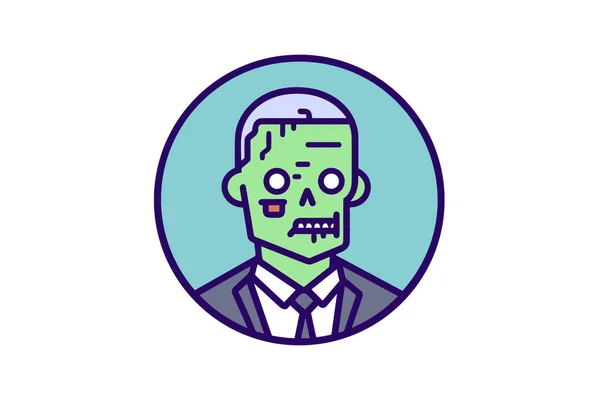 Zombie Flesh Feast Icône Zombie — Image vectorielle