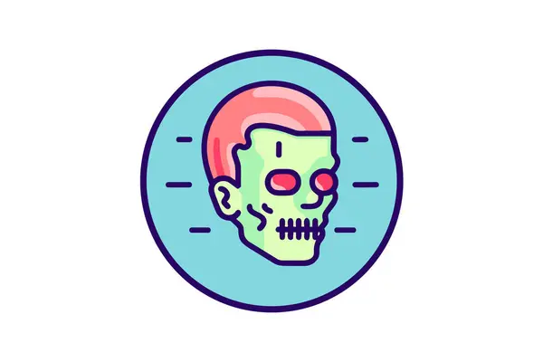 Zombie Infikované Zombie Ikona — Stockový vektor