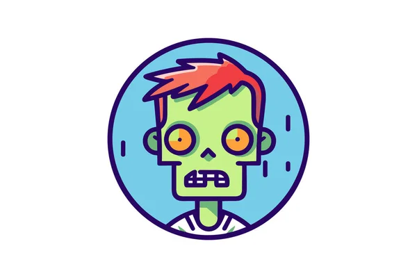 Plazí Mrtvola Zombie Ikona — Stockový vektor