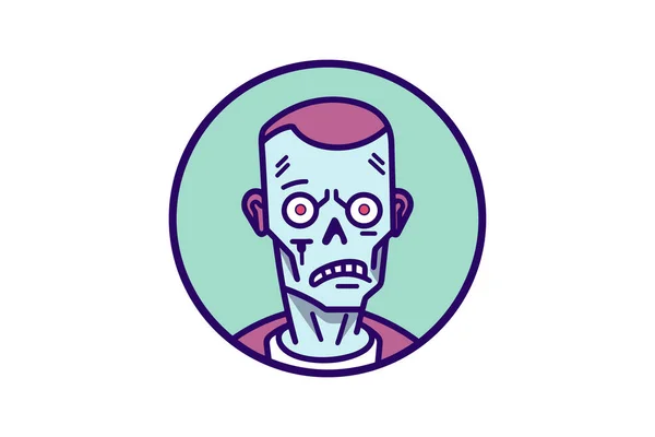 Maso Hladový Zombie Zombie Ikona — Stockový vektor