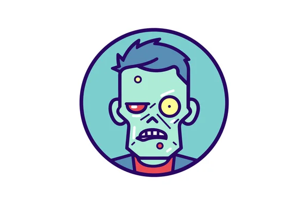 Unheimlicher Zombie Zombie Ikone — Stockvektor