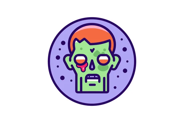 Fiesta Zombie Zombie Icono — Vector de stock