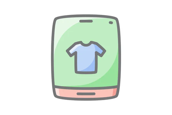 Shirt Awesome Lineal Icon — 스톡 벡터