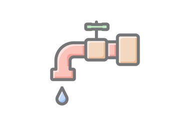 Temel Su Tedarik Vektörü Muhteşem Doldur Simgesi