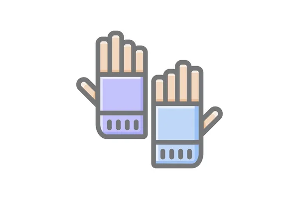 Protective Grip Hand Gloves Vector Awesome Fill Icon — Stock Vector