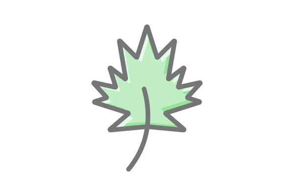 Symbole Kultowego Liścia Listowie Ogród Vector Awesome Fill Icon — Wektor stockowy