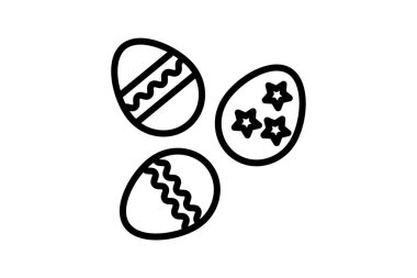 Süslü Paskalya Yumurtaları, Süslü Yumurta Vektör Satırı Simgesi