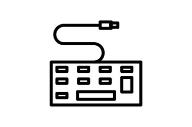 Klavye, Daktilo, Girdi Aygıtı, Vektör Satırı Simgesi