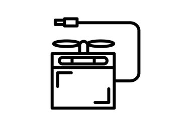 Harici Disk, Depolama, Yedekleme Vektör Satırı Simgesi