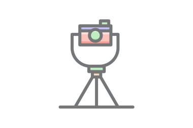 Kamera, Stand, Tripod, Fotoğraf Vektörü Muhteşem Simge