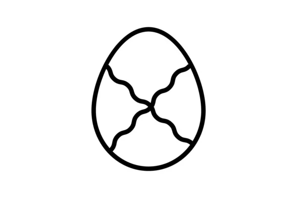 简单的复活节彩蛋 卵向量线图标 — 图库矢量图片