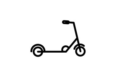 Tekme Scooter, Scooter, Taşınabilirlik Vektör Satırı Simgesi