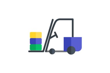 Araç, Lojistik, Taşıma Vektörü Düz Simgesi Yükleniyor