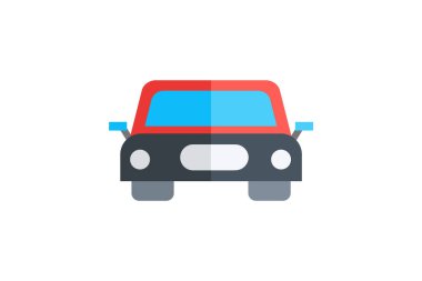 Aracın Ön Görünümü, Araç Vektörü Düz Simgesi