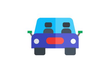 Araba, Commute, Otomobil Vektörü Düz Simgesi