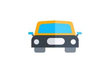 Eski Araba, Eski Araba, Klasik Araba Vektörü Düz Simge