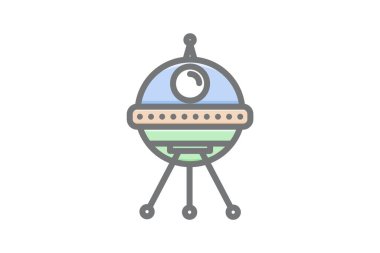 Uzay Gemisi, Uzay Aracı Vektörü Muhteşem Simgeyi Doldur