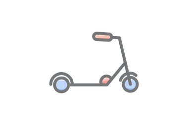 Kick Scooter, Scooter, Mobilite Vektörü Muhteşem Doldur Simgesi