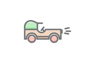 Kamyon, Kargo, Korku Vektörü Muhteşem Simgeyi Doldur