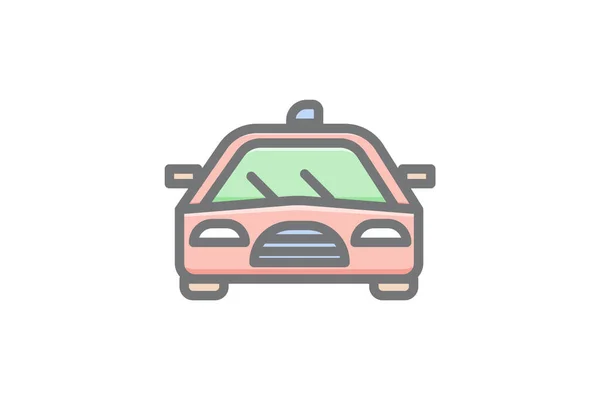 Auto Taxi Mitfahrgelegenheit Vector Genial Fill Icon — Stockvektor