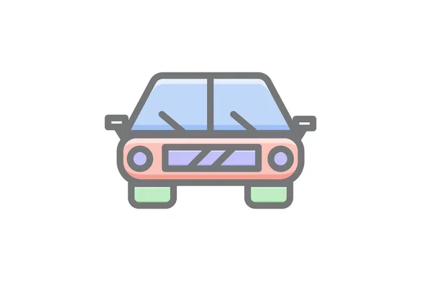 Auto Automobil Transport Vektor Geniales Füllsymbol — Stockvektor