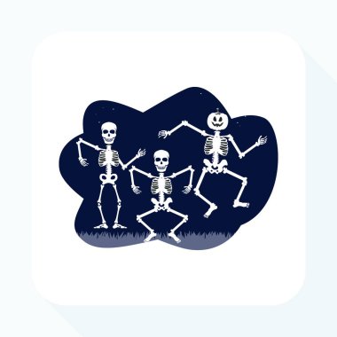 Acımasız Cadılar Bayramı İskelet simgesi