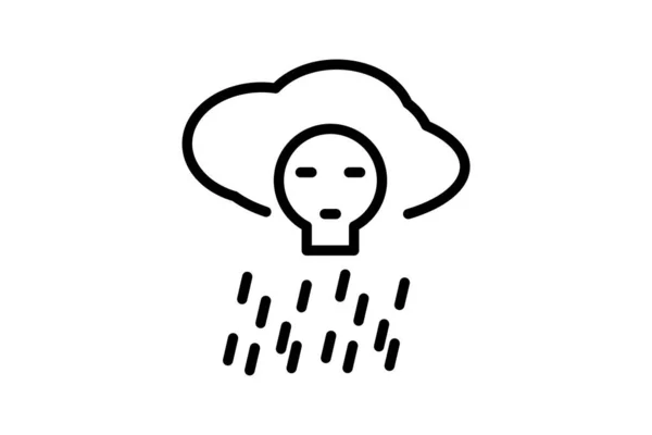 Rain Consequences Effects Icon — Stock Vector