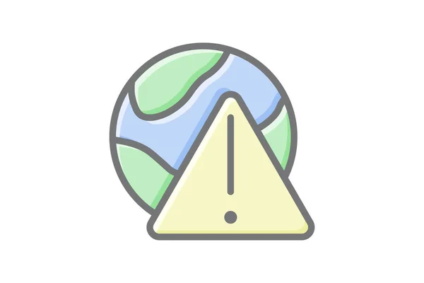 Unraveling Climate Crisis Icon — Stock Vector