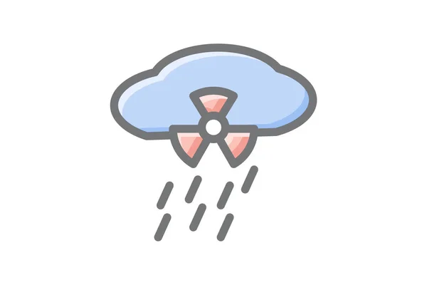 Climate Change Deluge Effects Icon — Stock Vector