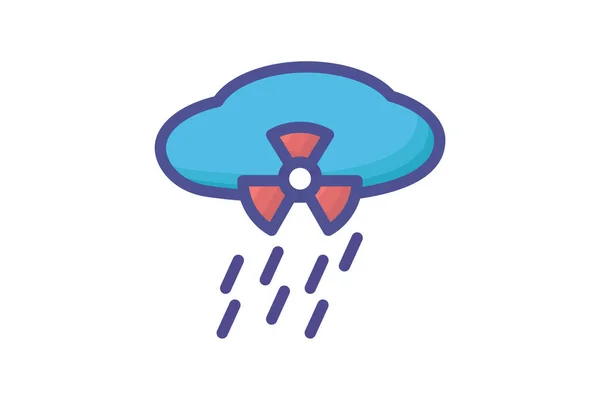 Climate Change Deluge Effects Icon — Stock Vector