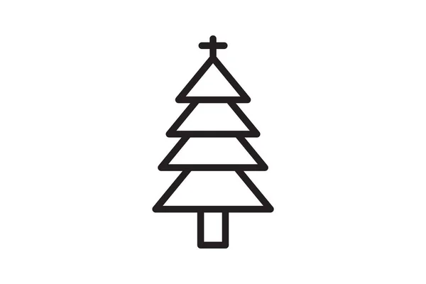 Cruz Musical Ícone Árvore Natal —  Vetores de Stock
