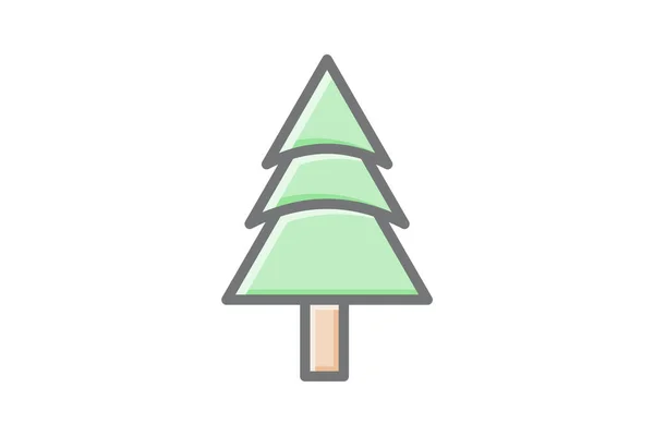 Snowy Splendor Holidays Christmas Icon — Stock Vector