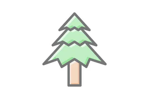 Galactic Dreams Christmas Tree Icon — Stockový vektor