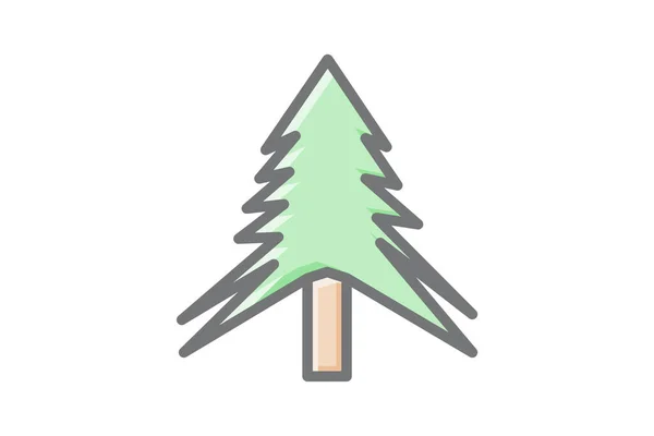 Heritage Homestead Feiertage Weihnachtsbaum Symbol — Stockvektor
