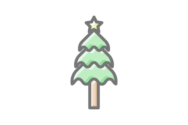 Ikon Från Starlit Christmas Night — Stock vektor