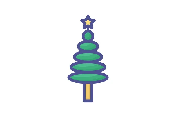Majestic Holiday Opulence Karácsonyfa Ikon — Stock Vector