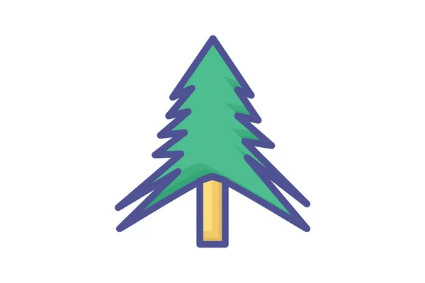 Heritage Homestead Feiertage Weihnachtsbaum Symbol — Stockvektor