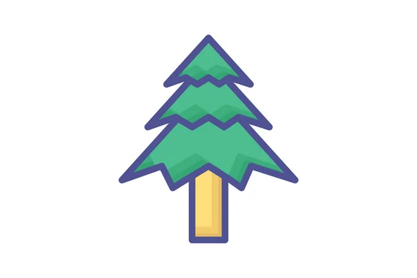 Galactic Dreams Christmas Tree Icon — Stock Vector