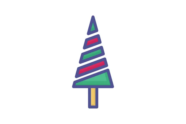 Homespun Happiness Christmas Icon — Stock Vector