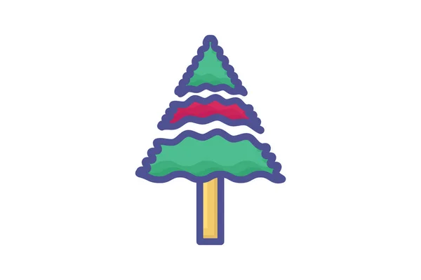 Ícone Árvore Natal Digital Futurista —  Vetores de Stock