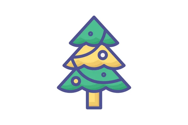 Árvore Natal Espumante Esplendor Ícone — Vetor de Stock