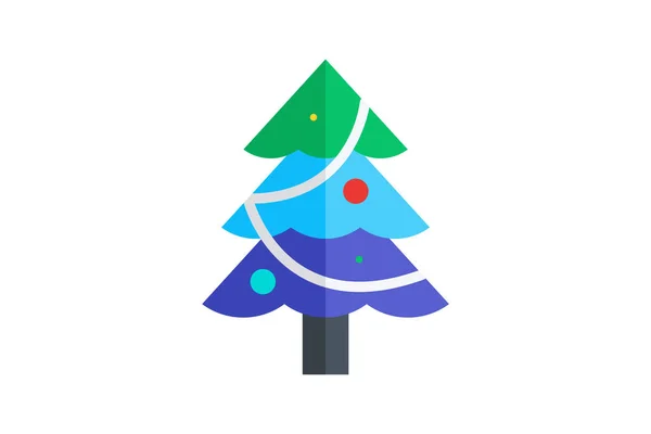 Árbol Navidad Brillante Icono Esplendor — Vector de stock