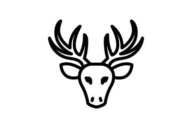  Boynuzlu bir geyik kafası.