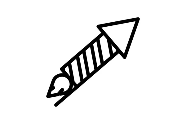 迷人的假日火箭系列Icon — 图库矢量图片