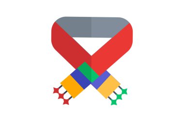 Bayramlık Kış Düz Simgeyi Paketliyor